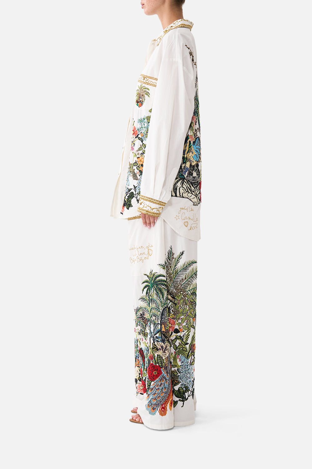 The CAMILLA LONG SLEEVE OVERSIZED SHIRT WITH POCKET WANDERLUST EMPIRE