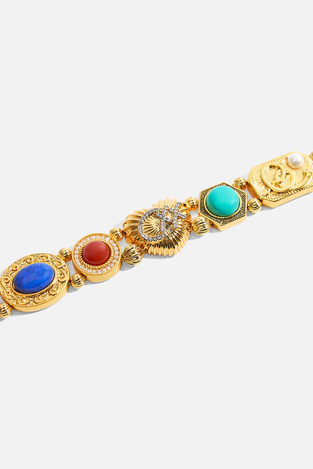 MY CAMEO ROMEO STATEMENT BRACELET GOLD