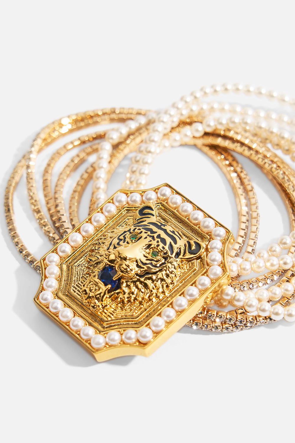 The CAMILLA A SPANISH STATEMENT STRETCH BRACELET GOLD
