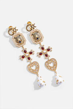 A SPANISH STATEMENT LONG EARRINGS GOLD