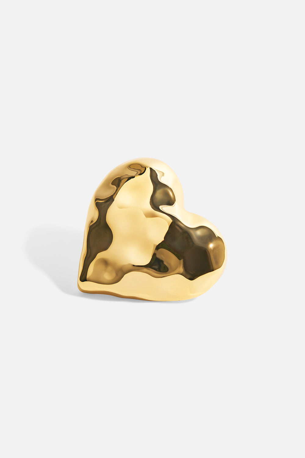 The CAMILLA THE HEART STRING QUINTET TEXTURED RING GOLDGOLD
