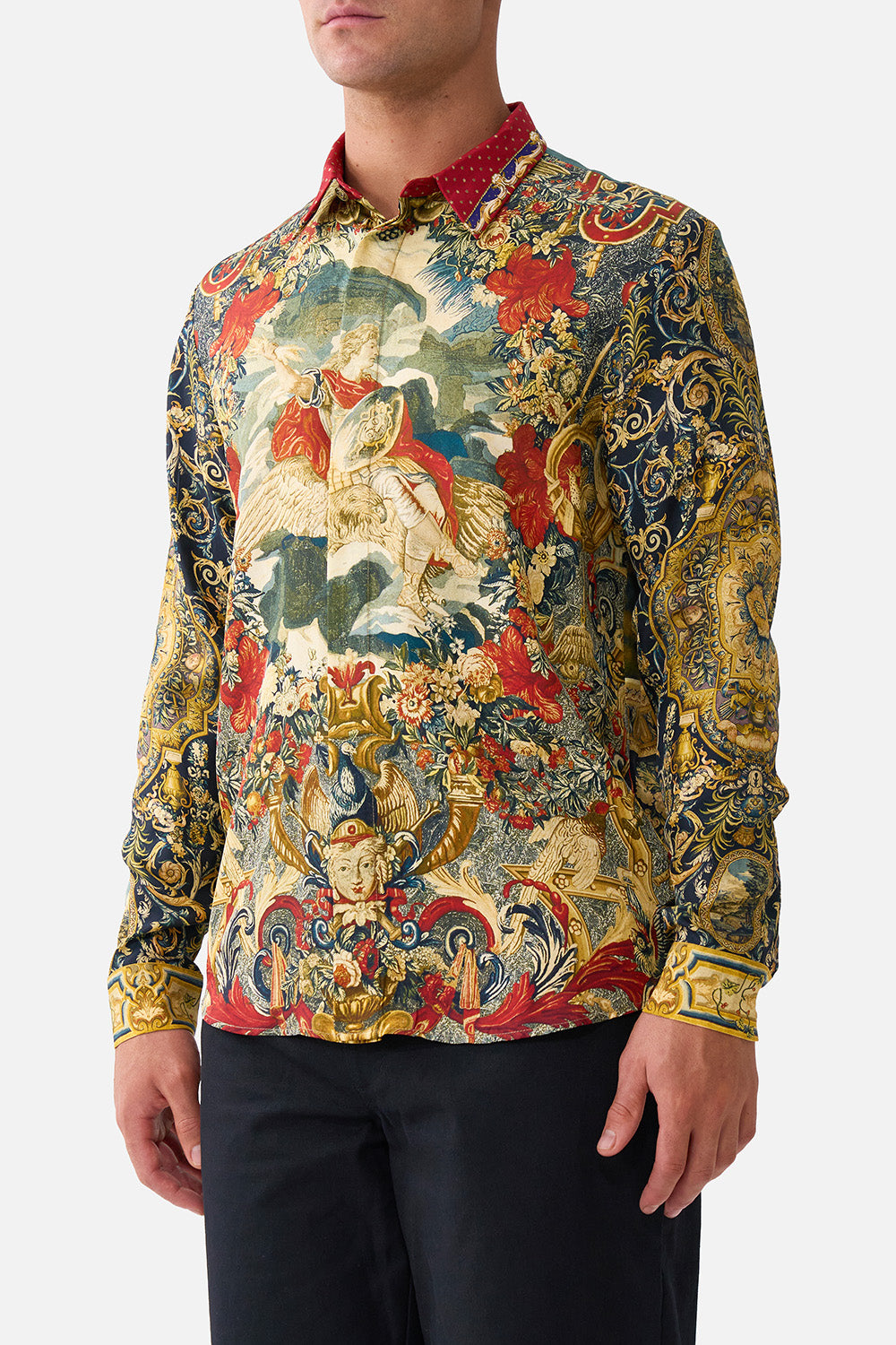 LONG SLEEVE HIDDEN PLACKET SHIRT MEET ME AT THE MET