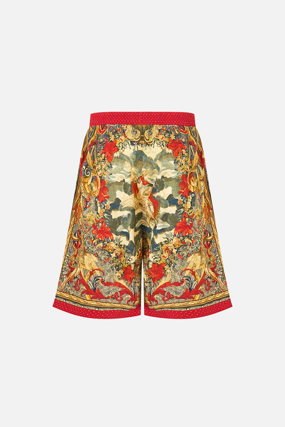 The CAMILLA Baggy Long Walk Short With Elastic Waist in our Meet Me At The Met print.
