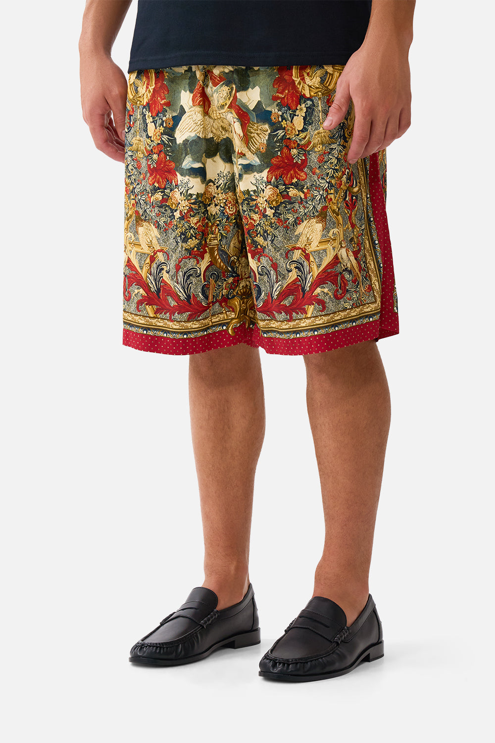 BAGGY LONG WALK SHORT WITH ELASTIC WAIST MEET ME AT THE MET