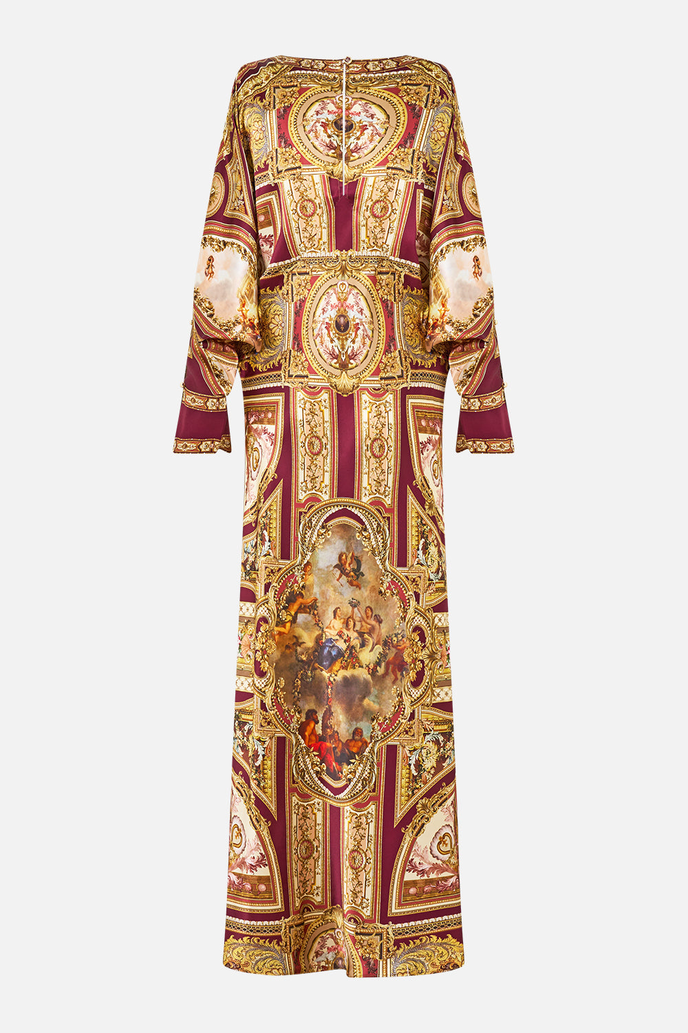 PLUNGE NECK DRAPED SHOULDER DRESS QUEEN OF BOHEMIA