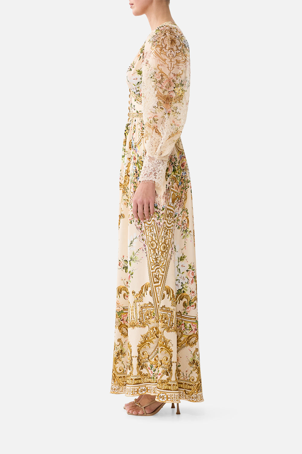 SHAPED WAISTBAND DRESS WITH GATHERED SLEEVES A CERTAIN JE NE SAIS QUOI