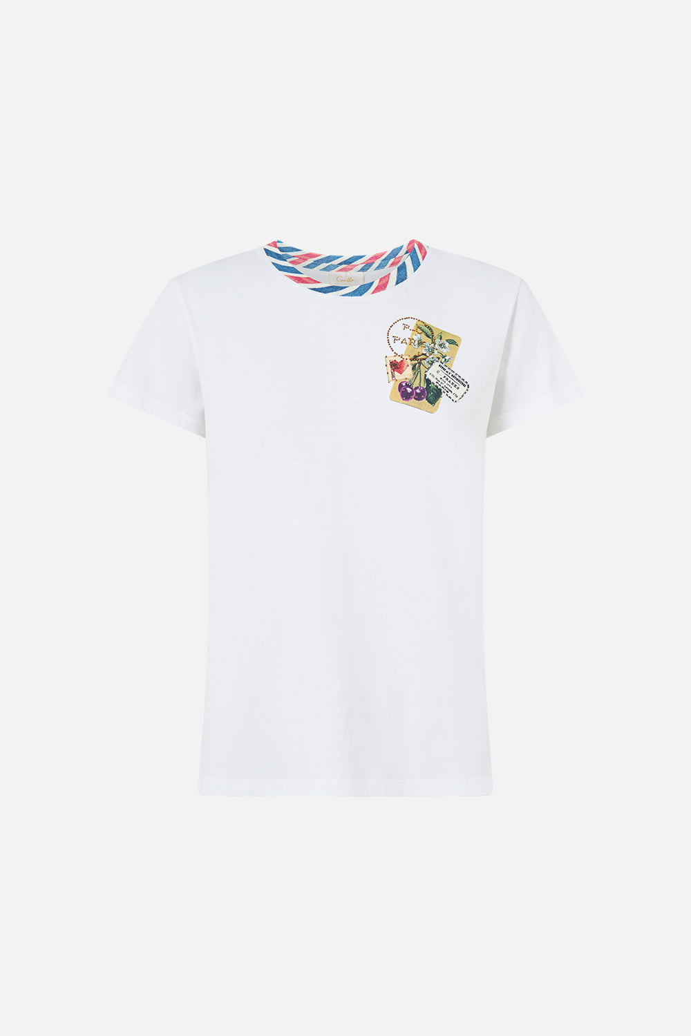 SLIM FIT ROUND NECK T-SHIRT LA BELLE BOTANIQUE