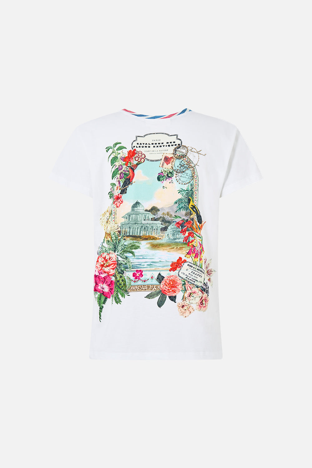 SLIM FIT ROUND NECK T-SHIRT LA BELLE BOTANIQUE