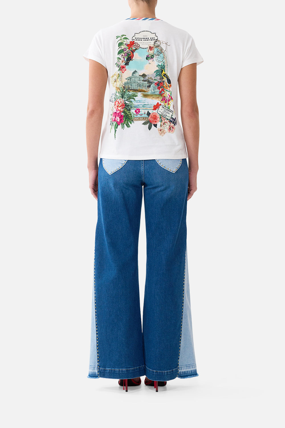 SLIM FIT ROUND NECK T-SHIRT LA BELLE BOTANIQUE