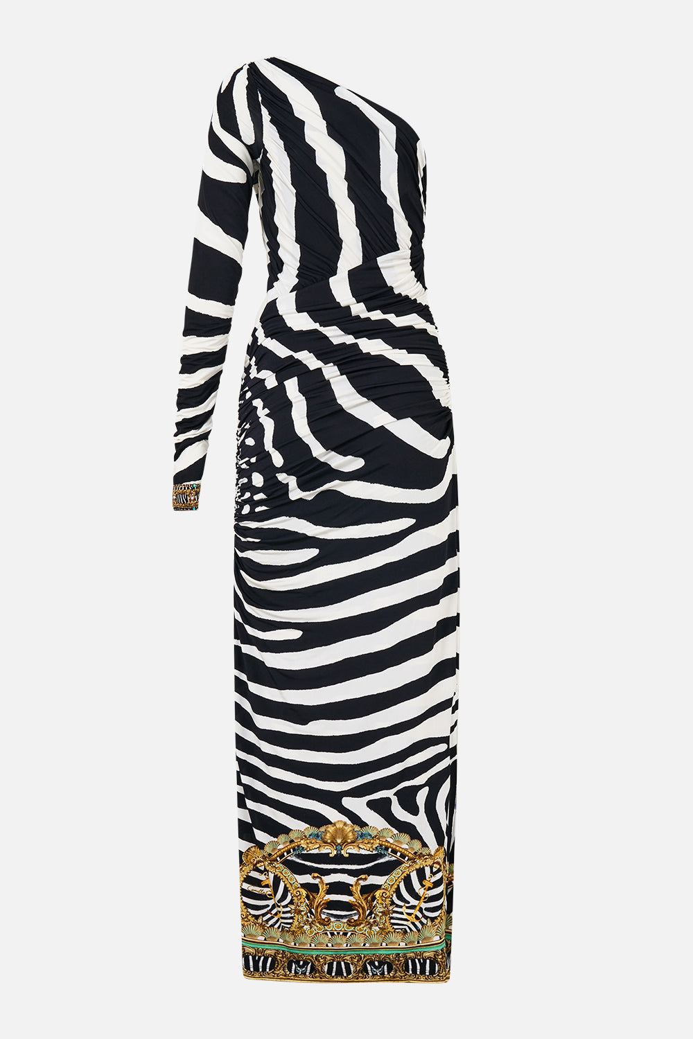 ONE SHOULDER JERSEY CUT OUT DRESS ZIG ZAG ZOO