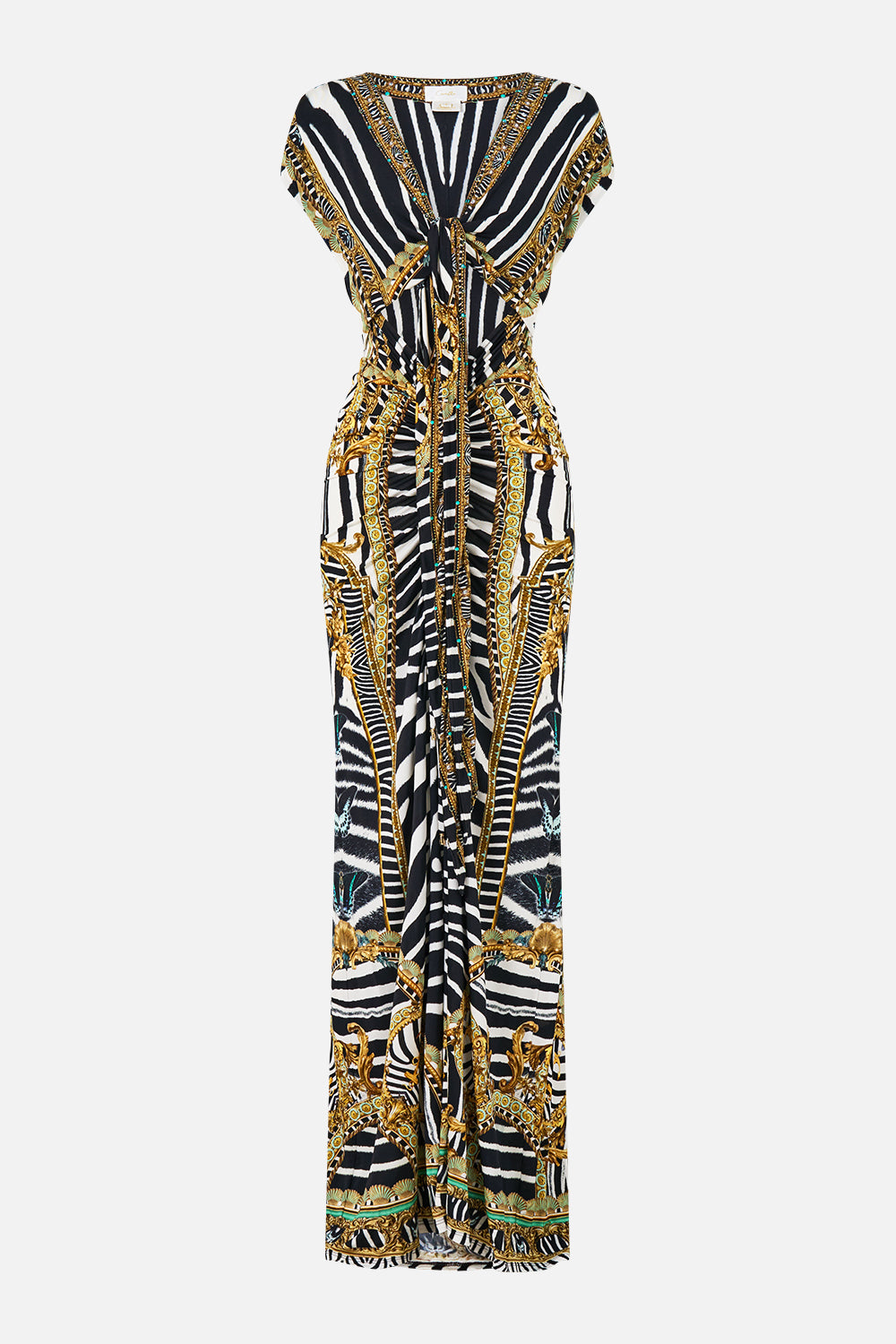 WRAP BODICE JERSEY DRESS ZIG ZAG ZOO