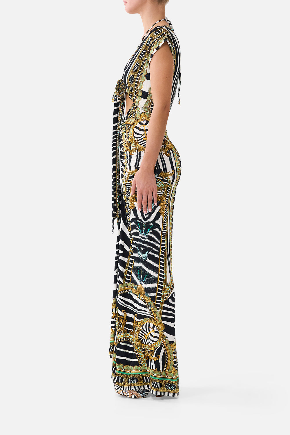 WRAP BODICE JERSEY DRESS ZIG ZAG ZOO