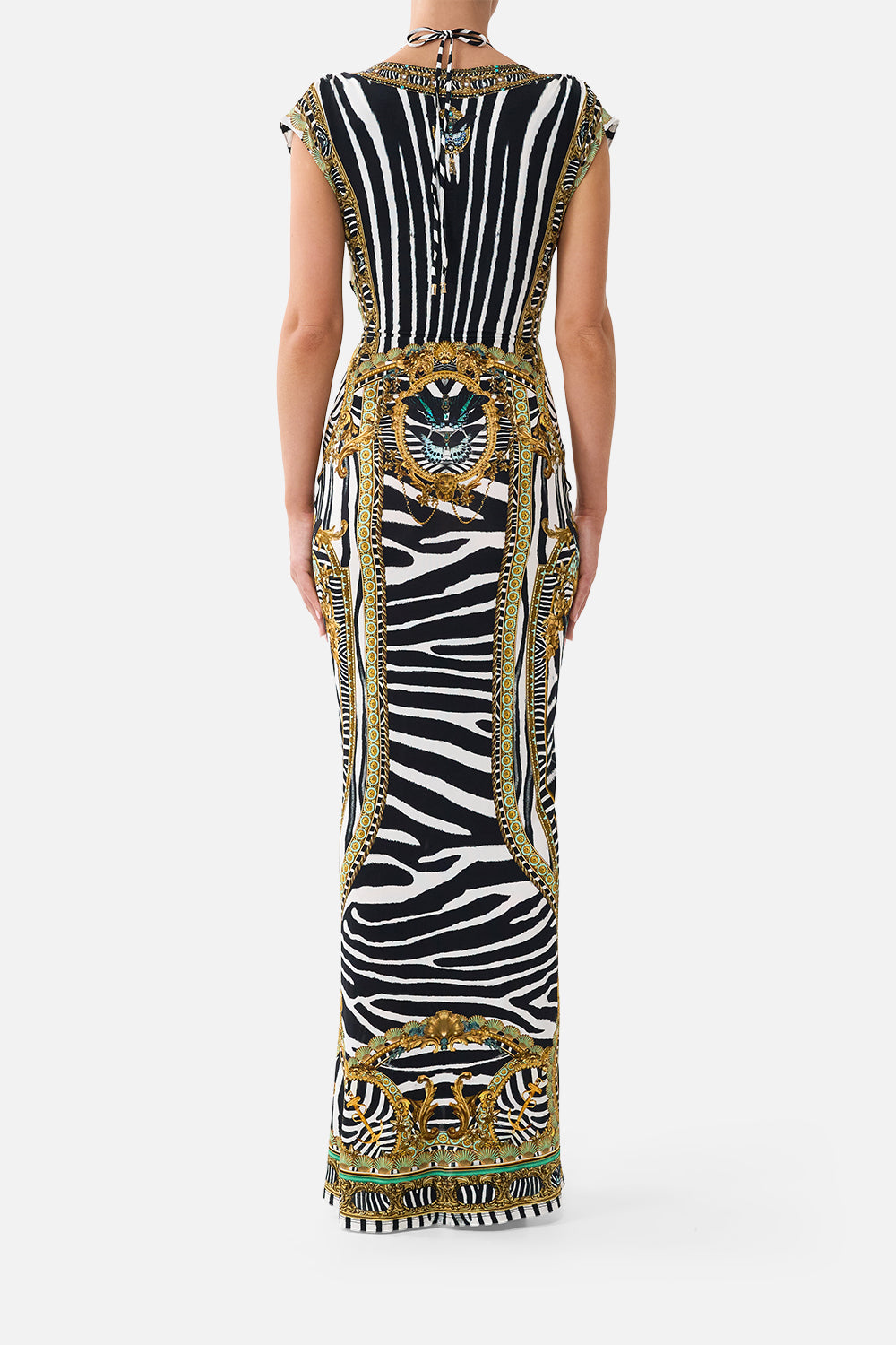 WRAP BODICE JERSEY DRESS ZIG ZAG ZOO