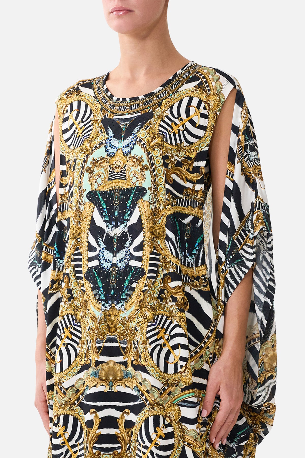 DRAPED SPLIT SLEEVE TOP ZIG ZAG ZOO
