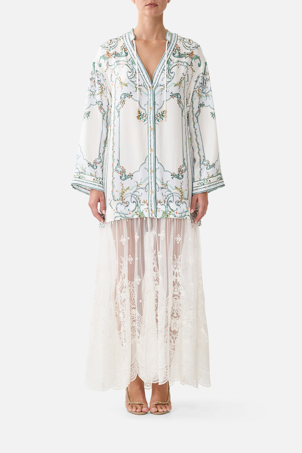 LONG KAFTAN WITH LACE SKIRT BALLAD OF THE BIBLIOTHÈQUE