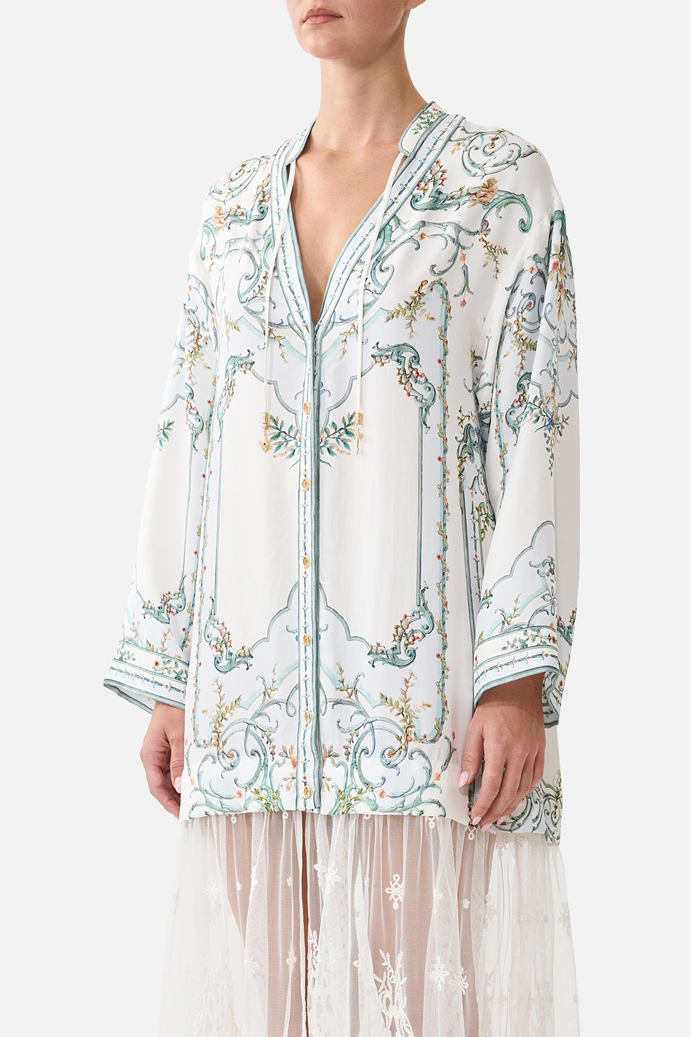 LONG KAFTAN WITH LACE SKIRT BALLAD OF THE BIBLIOTHÈQUE