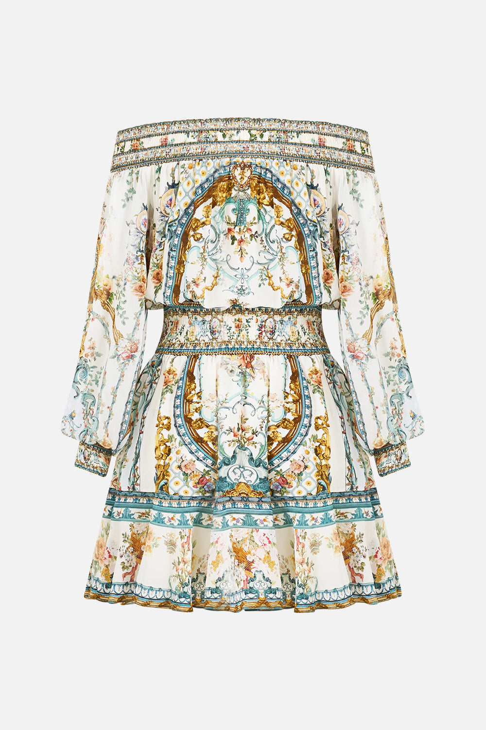OFF SHOULDER SHORT DRESS BALLAD OF THE BIBLIOTHÈQUE