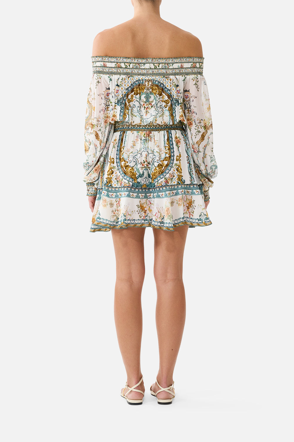OFF SHOULDER SHORT DRESS BALLAD OF THE BIBLIOTHÈQUE