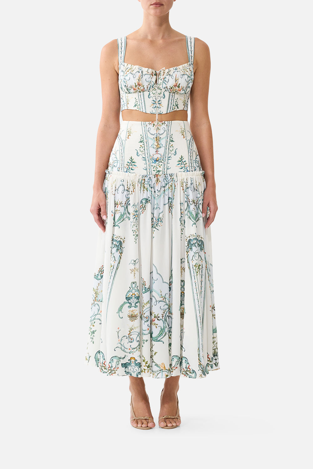 CROPPED CORSET TOP WITH GATHERED BUST BALLAD OF THE BIBLIOTHÈQUE