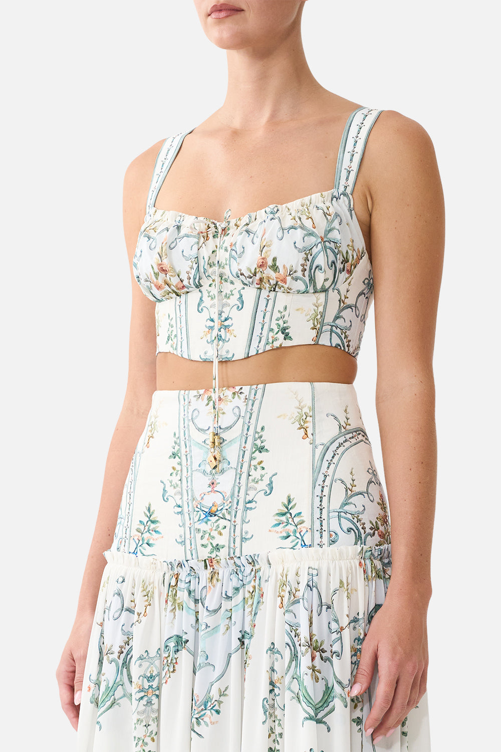 CROPPED CORSET TOP WITH GATHERED BUST BALLAD OF THE BIBLIOTHÈQUE