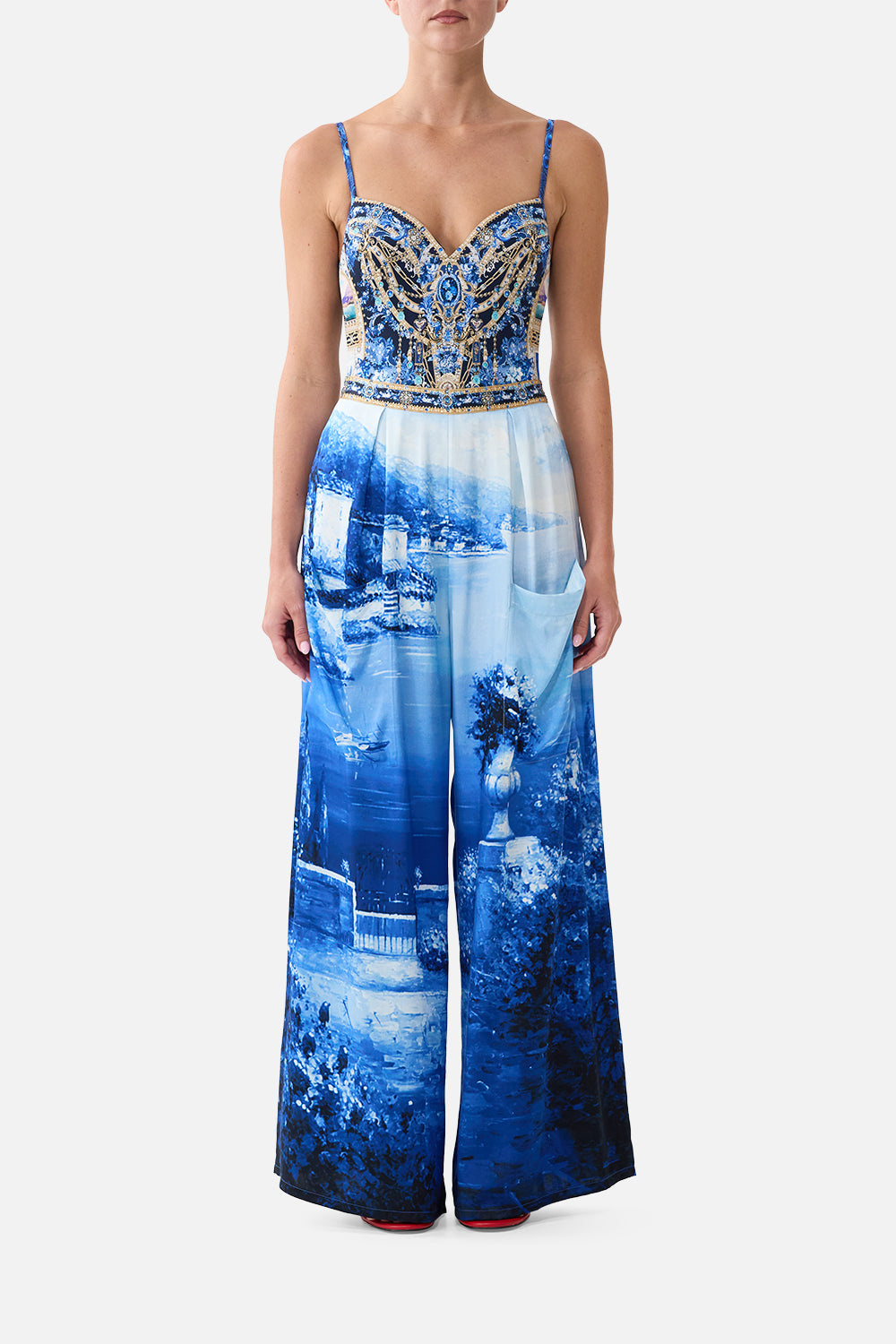 WIDE LEG TROUSER WITH FRONT POCKETS SWEET SACRÉ BLEU