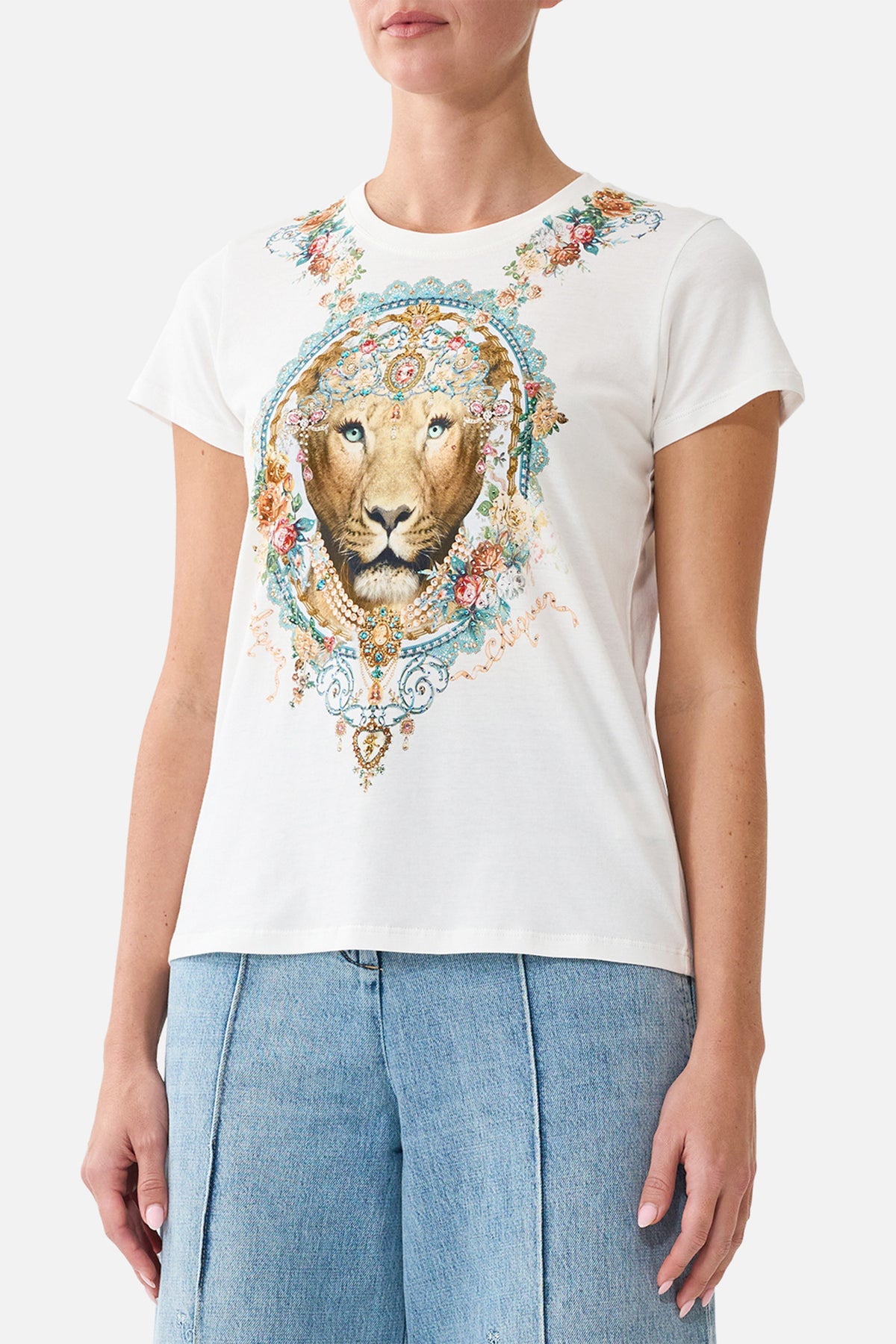 SLIM FIT ROUND NECK T-SHIRT BALLAD OF THE BIBLIOTHÈQUE