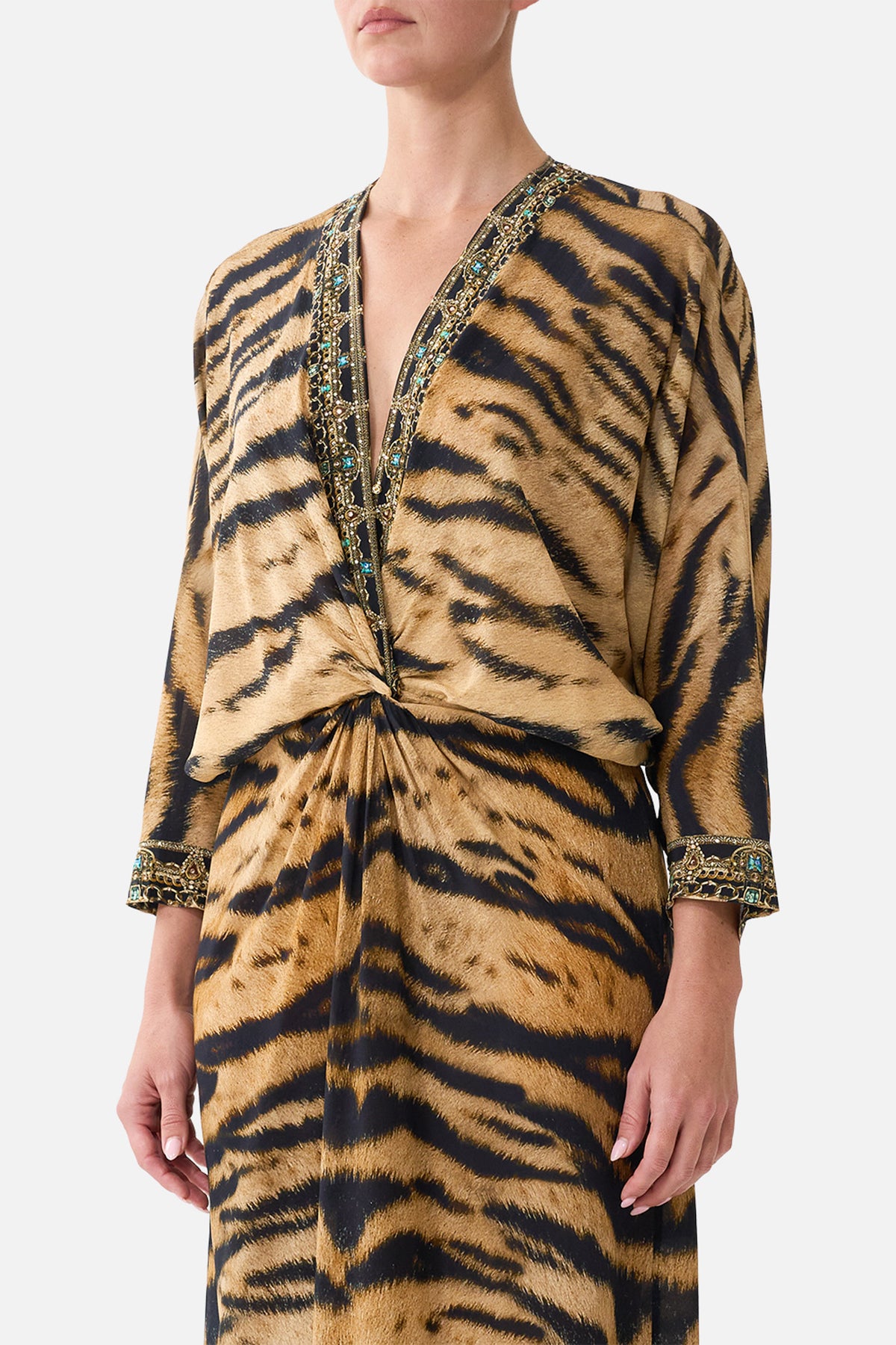 TWIST FRONT BATWING DRESS A WINK TO THE WILD