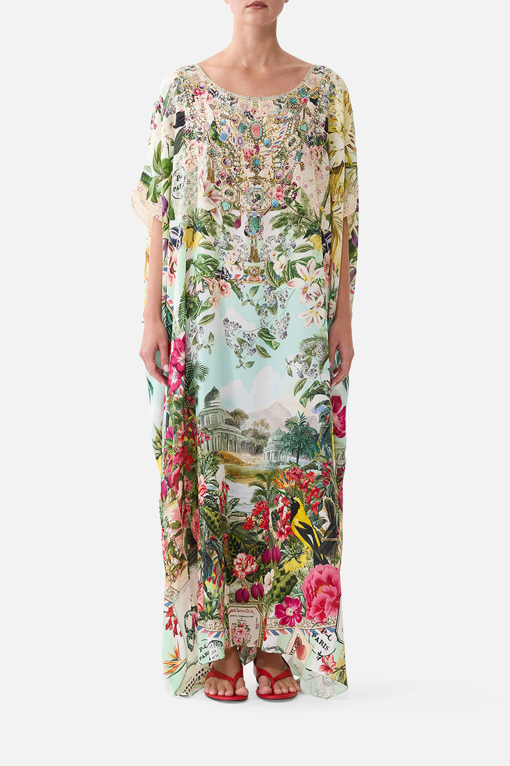 ROUND NECK KAFTAN LA BELLE BOTANIQUE