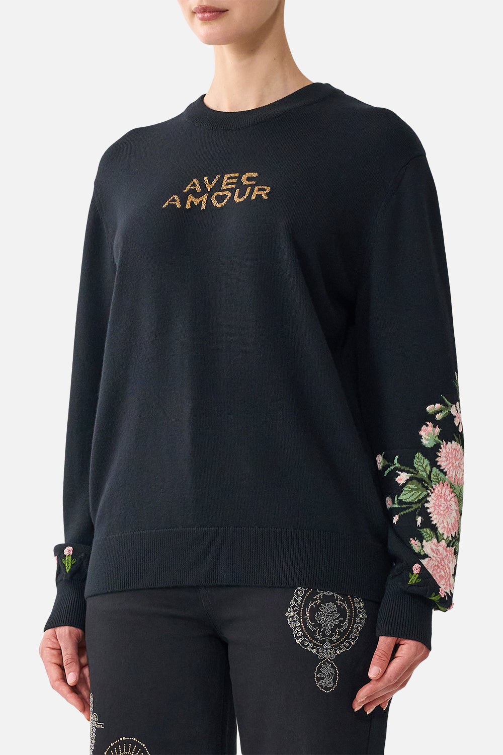 RELAXED CREW NECK JUMPER VERSAILLES OR DIE