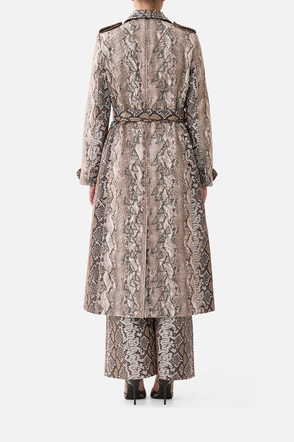 LEATHER TRENCH COAT ANIMALIA HEIRLOOMS