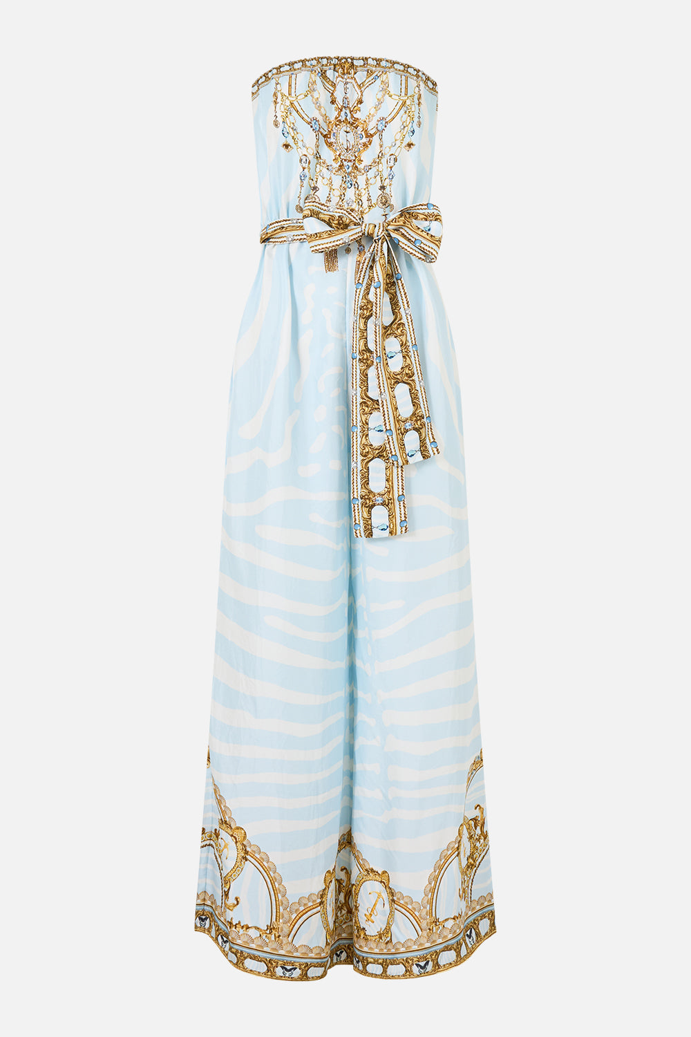 TIE WAIST STRAPLESS JUMPSUIT SPIRIT OF STRIPES