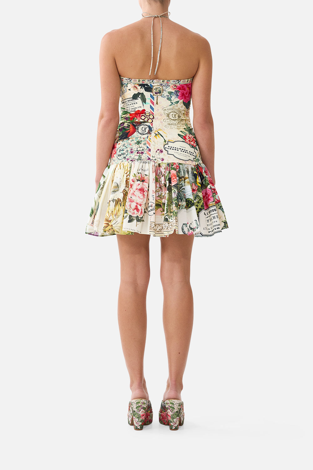 MINI DRESS WITH HEM FLOUNCE LA BELLE BOTANIQUE