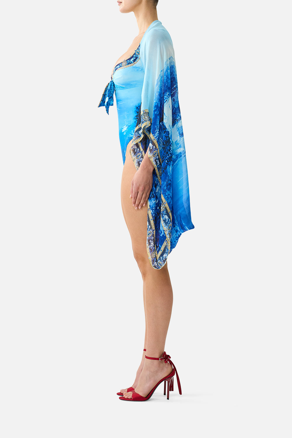 SILK CHIFFON SHRUG SWEET SACRÉ BLEU