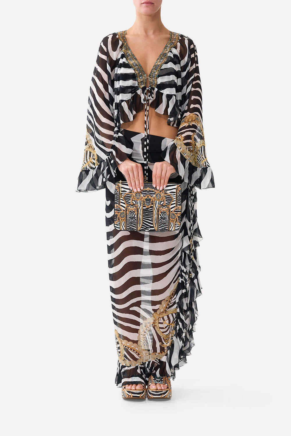 SMALL CANVAS CLUTCH ZIG ZAG ZOO