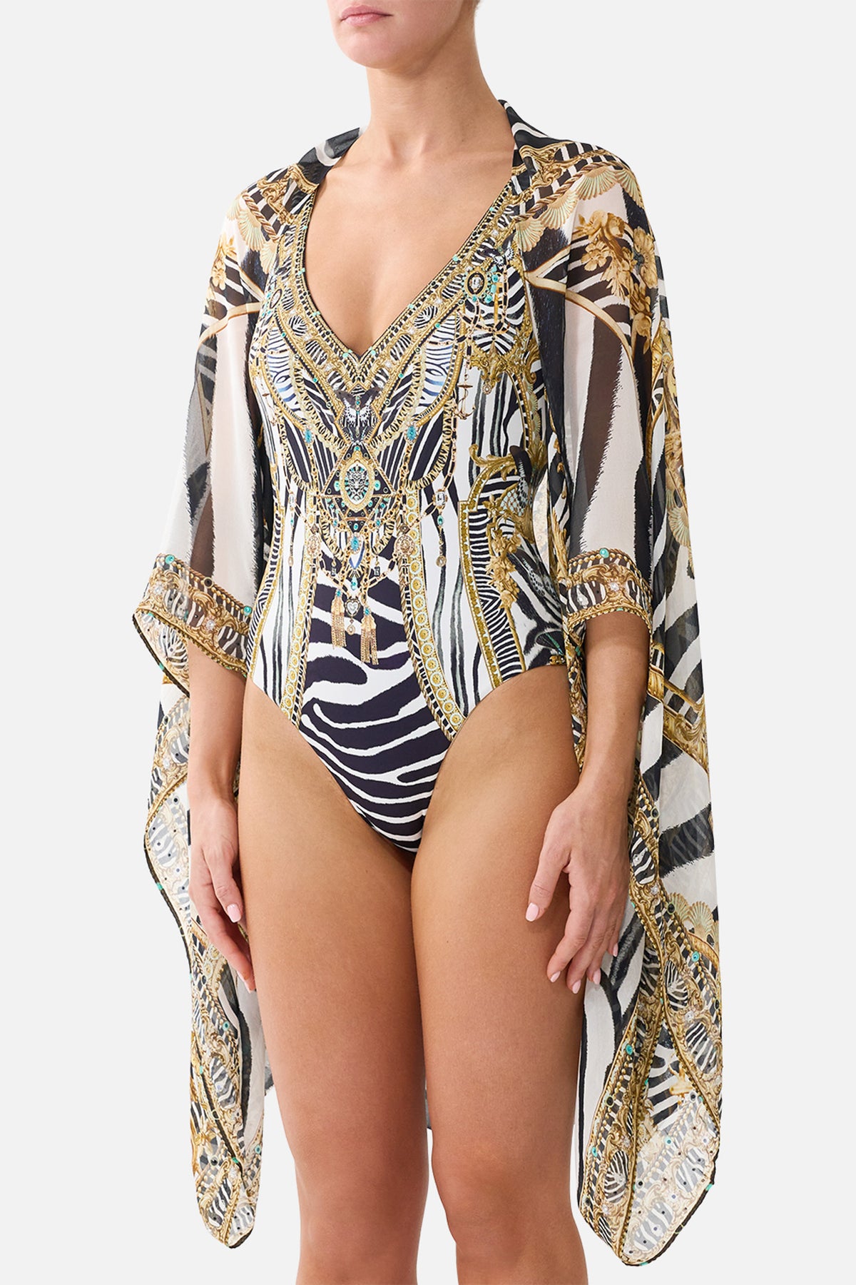 SILK CHIFFON SHRUG ZIG ZAG ZOO