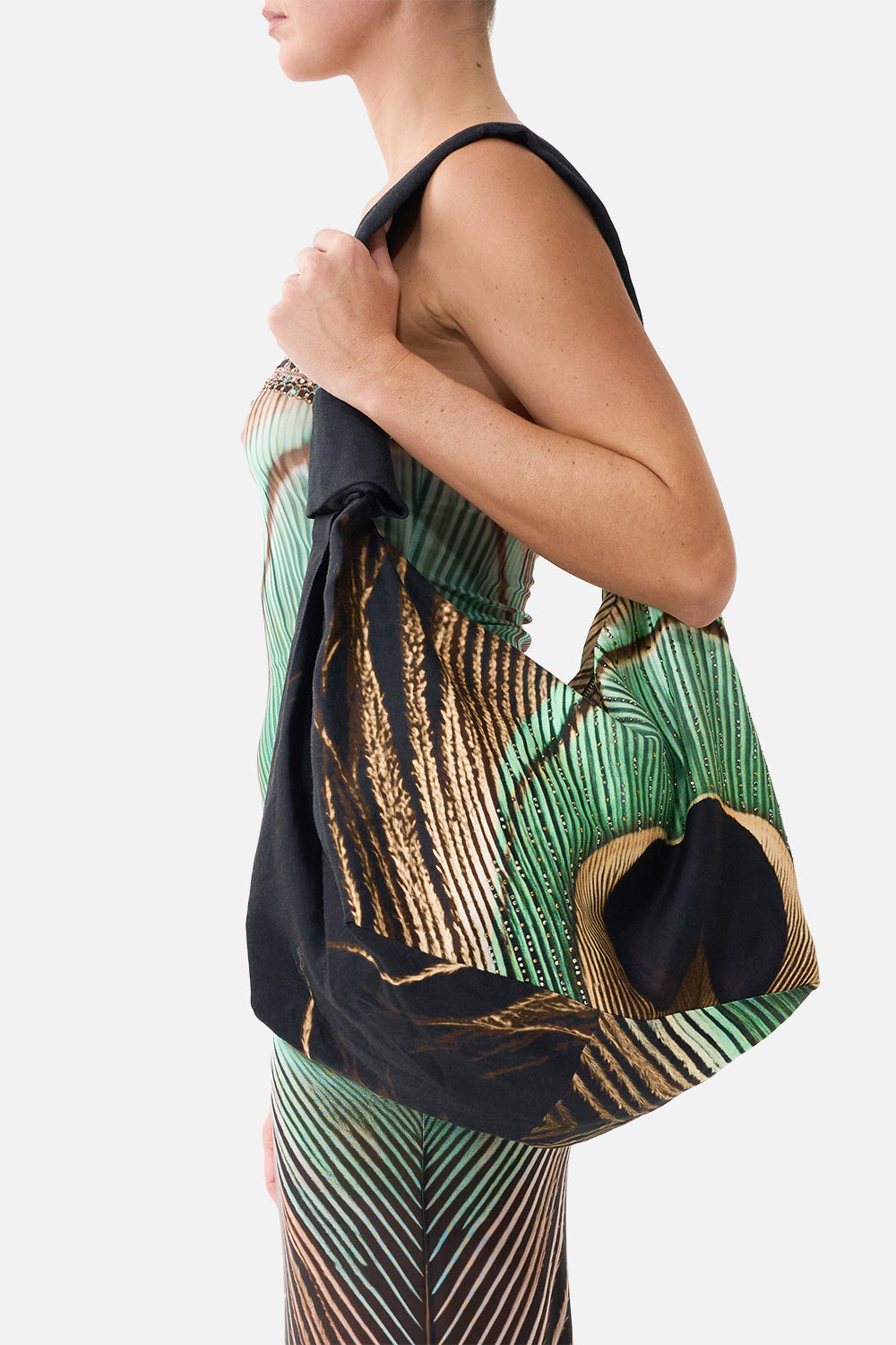 SLOUCH SHOULDER BAG WITH KNOT DETAILS A WINK TO THE WILD