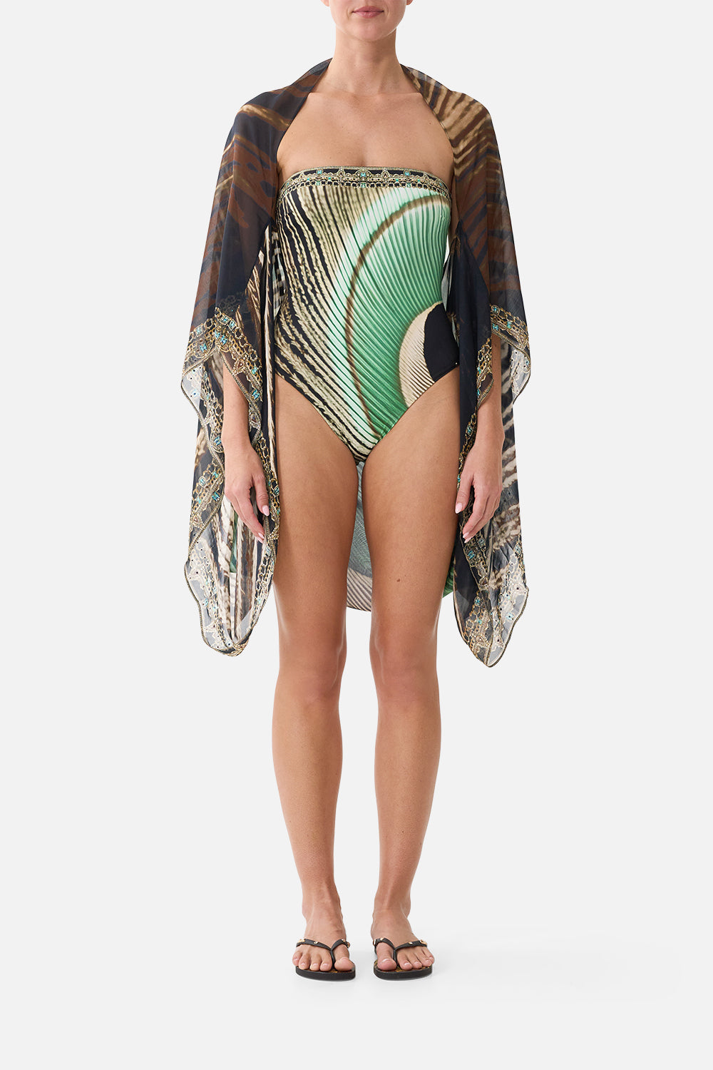 SILK CHIFFON SHRUG A WINK TO THE WILD