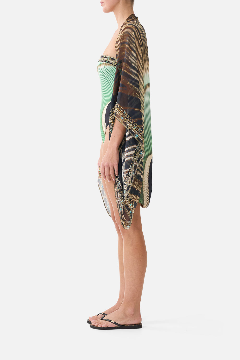 SILK CHIFFON SHRUG A WINK TO THE WILD