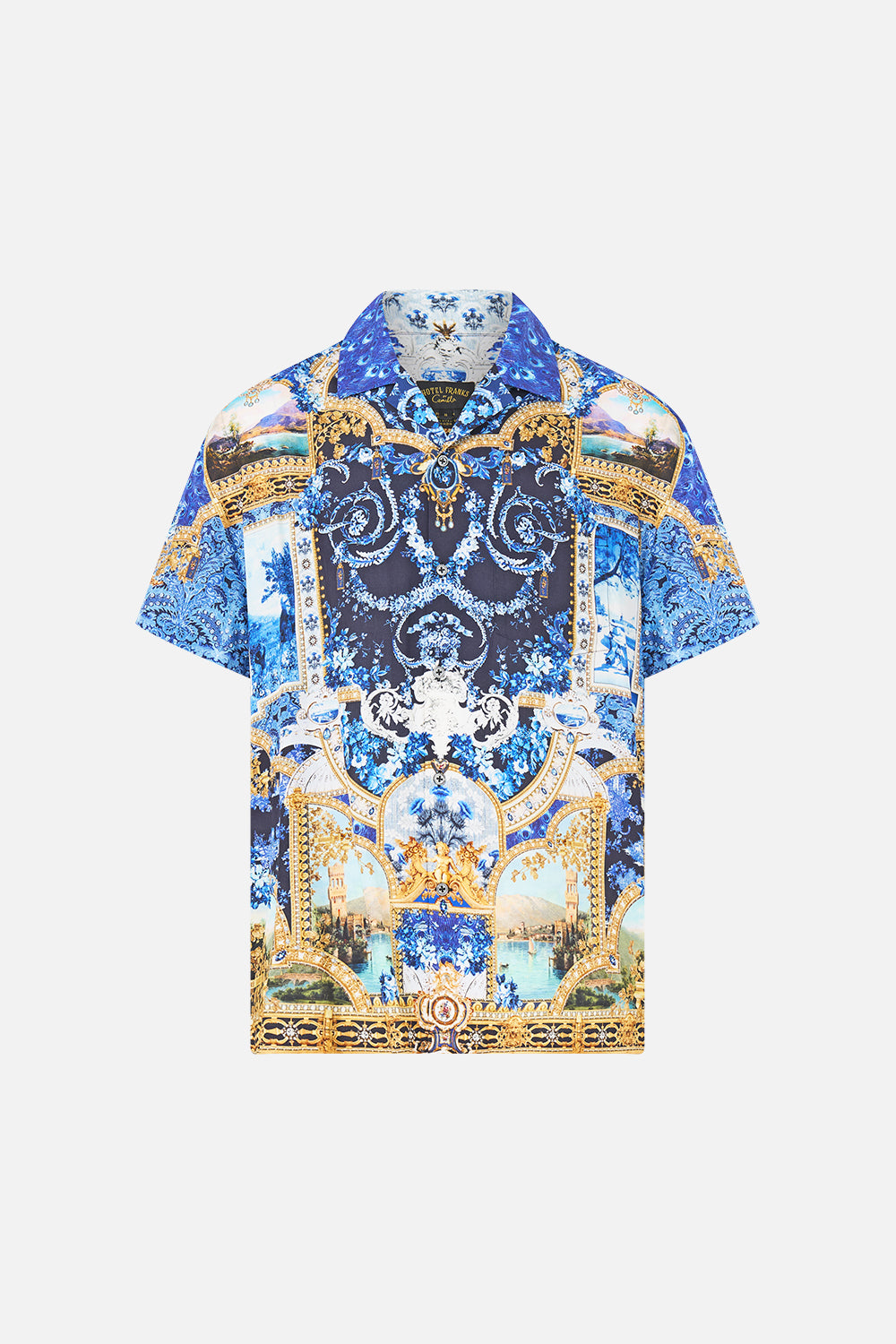 SHORT SLEEVE CAMP COLLARED SHIRT SWEET SACRÉ BLEU