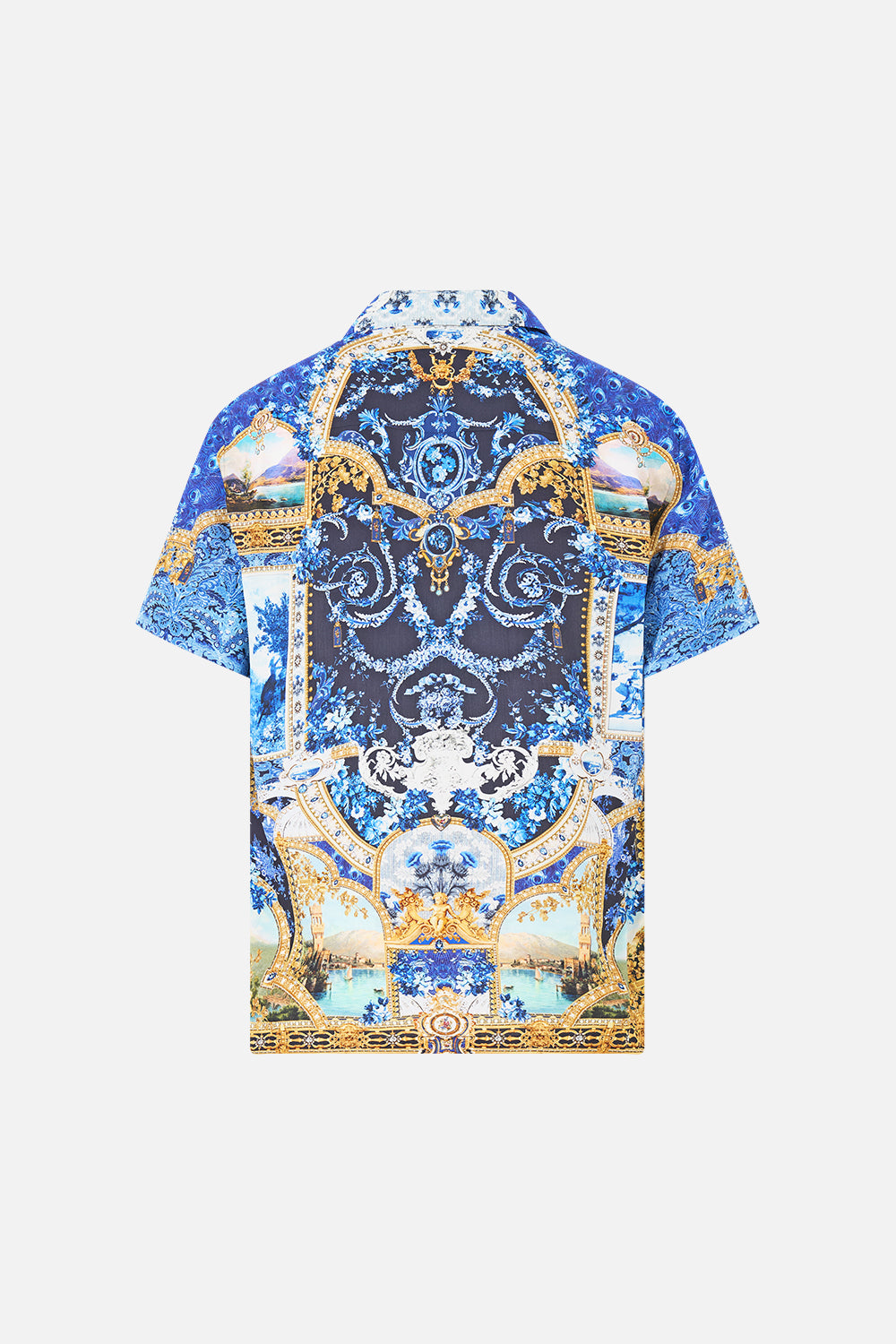 SHORT SLEEVE CAMP COLLARED SHIRT SWEET SACRÉ BLEU