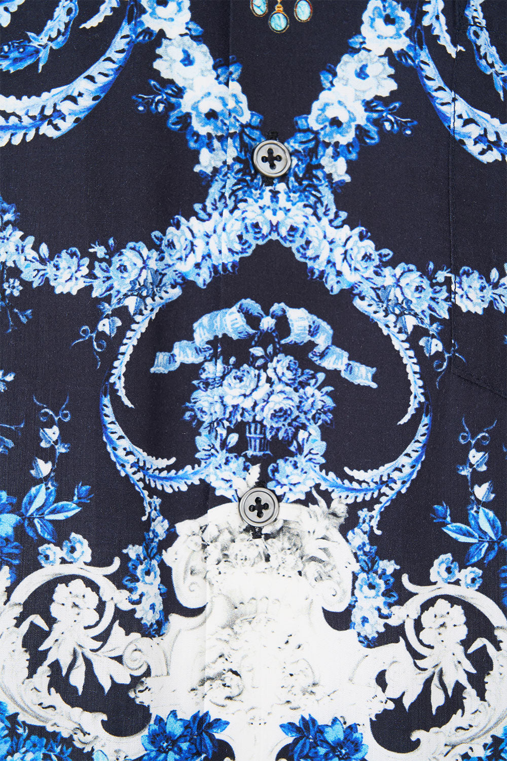SHORT SLEEVE CAMP COLLARED SHIRT SWEET SACRÉ BLEU