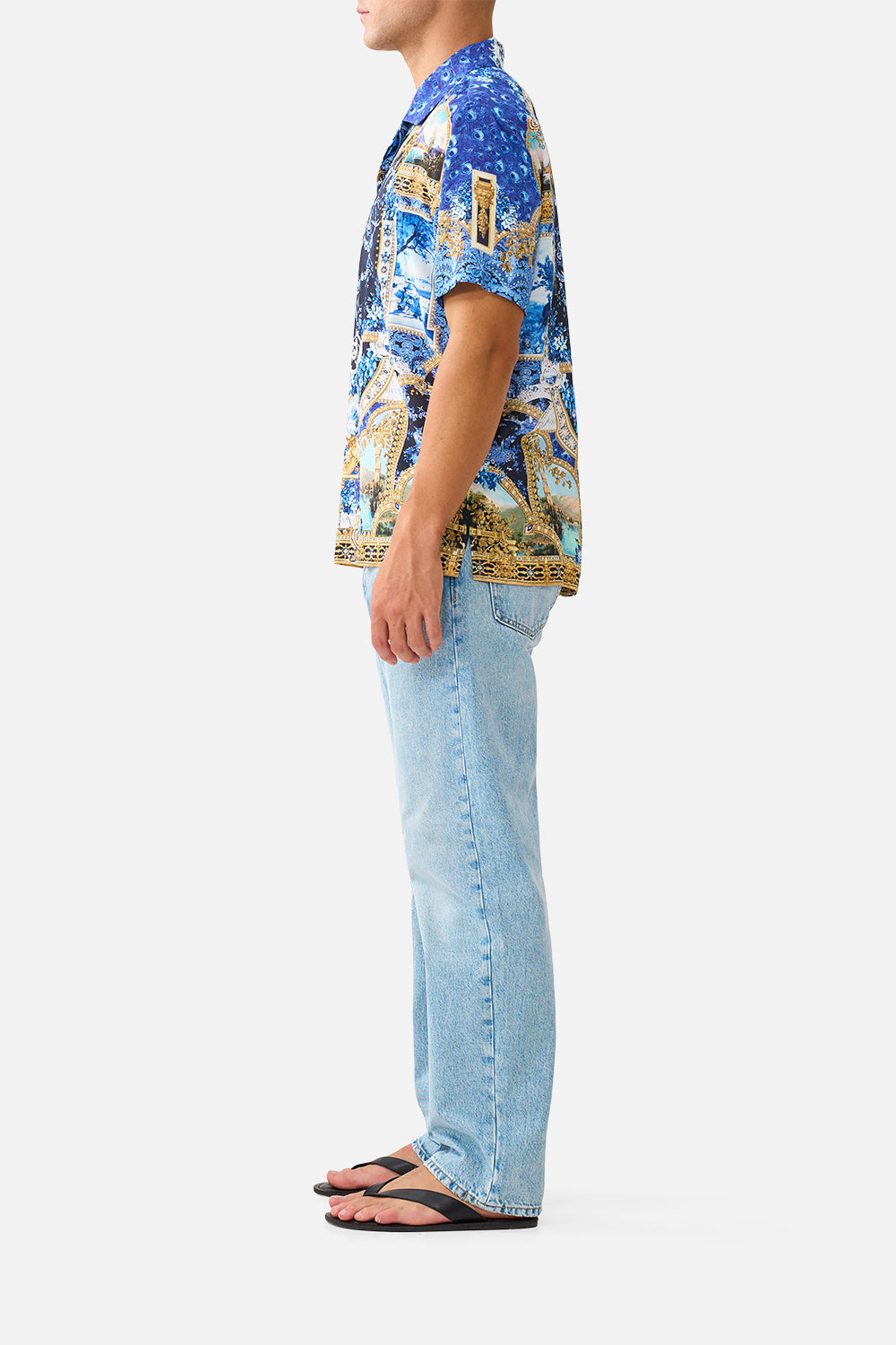 SHORT SLEEVE CAMP COLLARED SHIRT SWEET SACRÉ BLEU