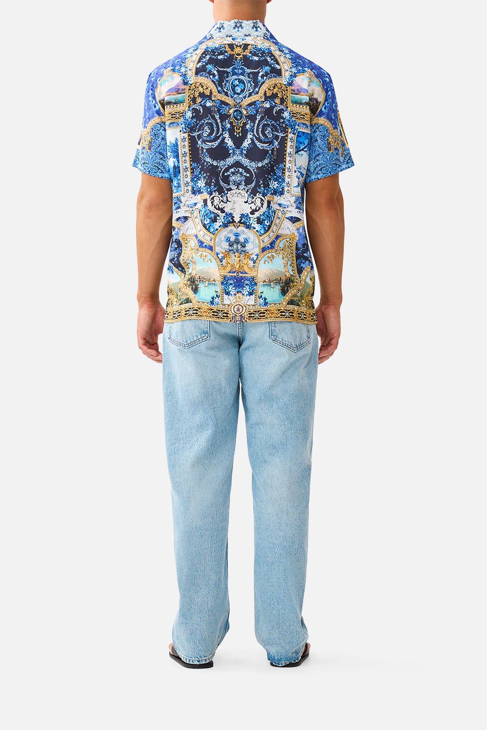 SHORT SLEEVE CAMP COLLARED SHIRT SWEET SACRÉ BLEU