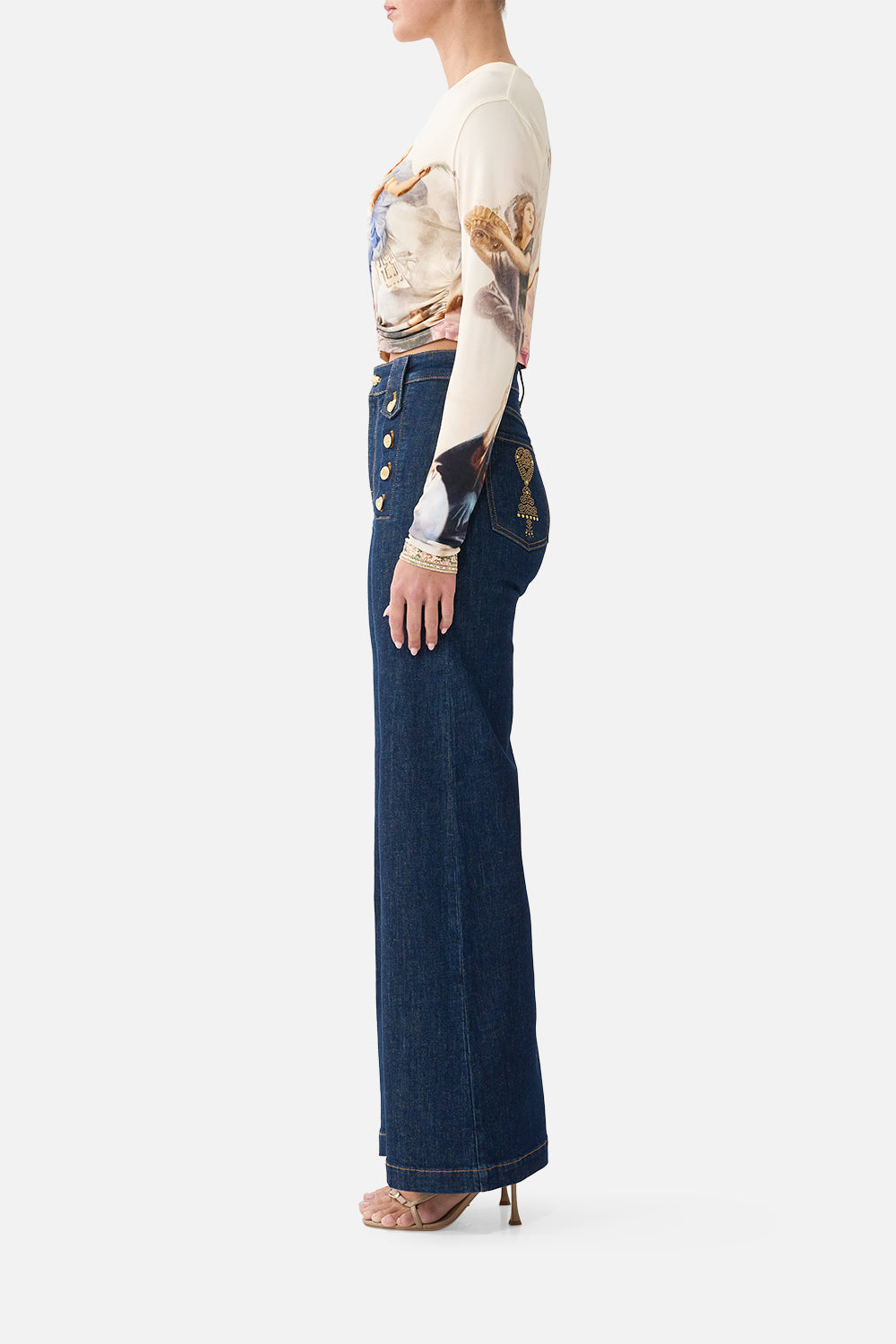 JERSEY LONG SLEEVE TOP WITH HARDWARE A CERTAIN JE NE SAIS QUOI