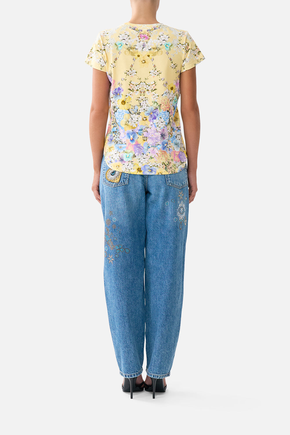 The CAMILLA SLIM FIT ROUND NECK T-SHIRT DARLING BUDS