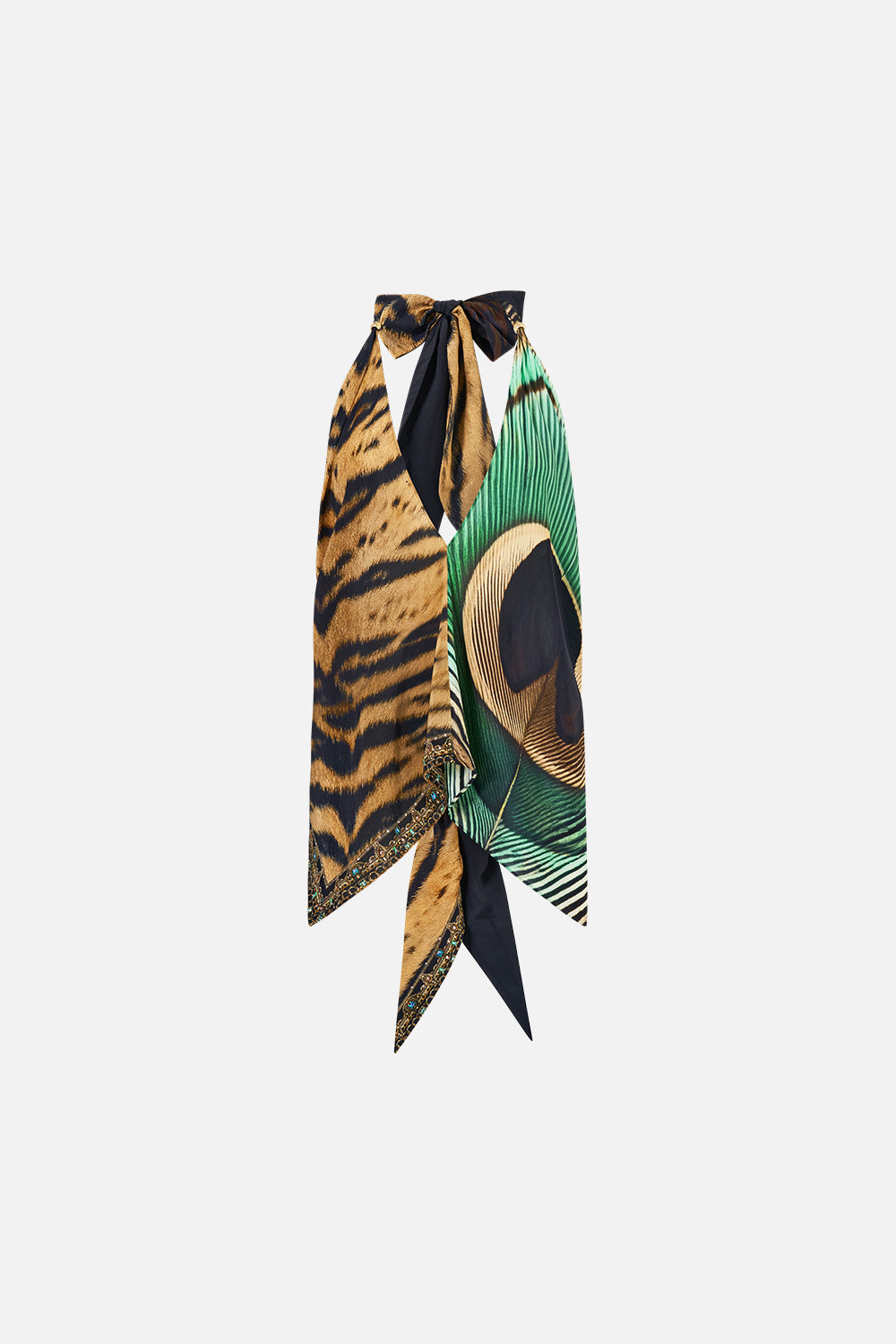 SCARF TIE TOP A WINK TO THE WILD