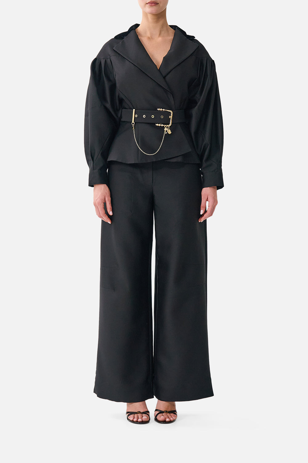 RELAXED TROUSER WITH BACK YOKE LEOPARD LIBERTINE