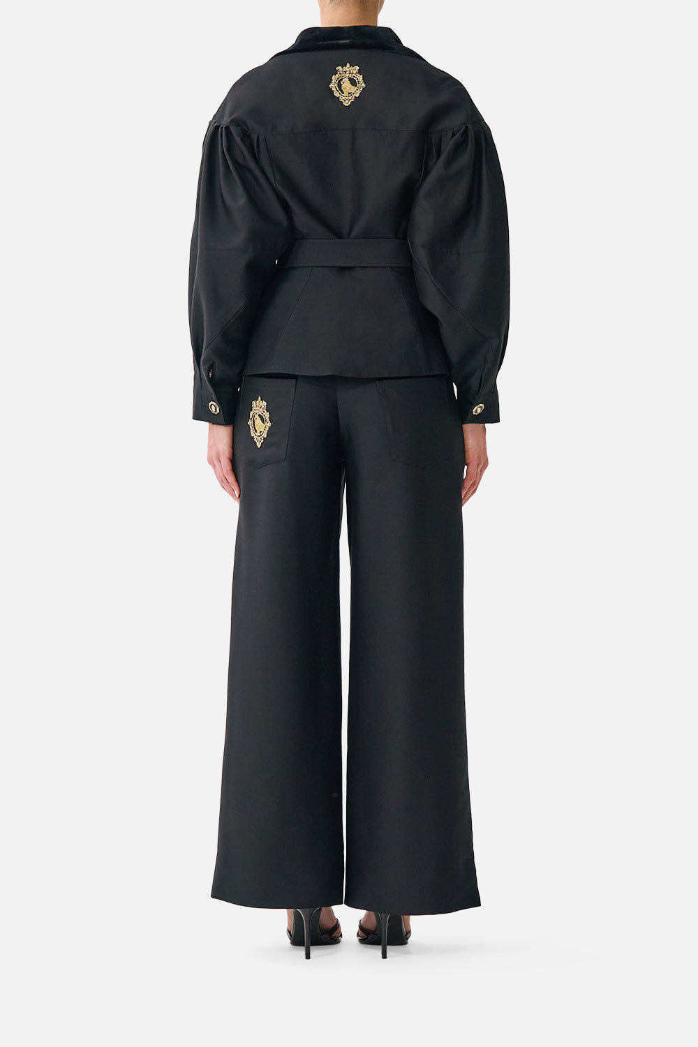 RELAXED TROUSER WITH BACK YOKE LEOPARD LIBERTINE