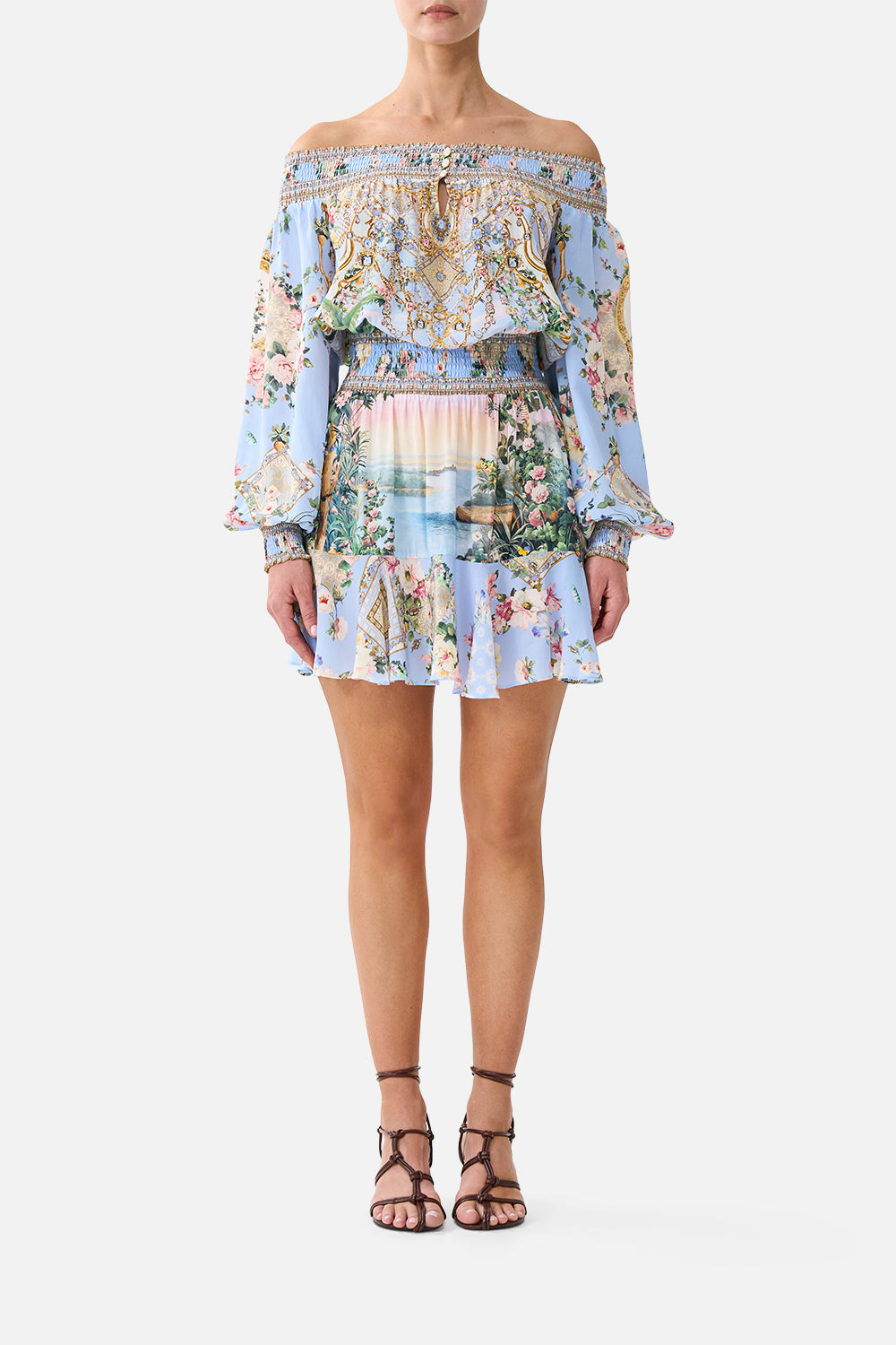 The CAMILLA OFF SHOULDER SHORT DRESS SISI SOCIETYSISI SOCIETY