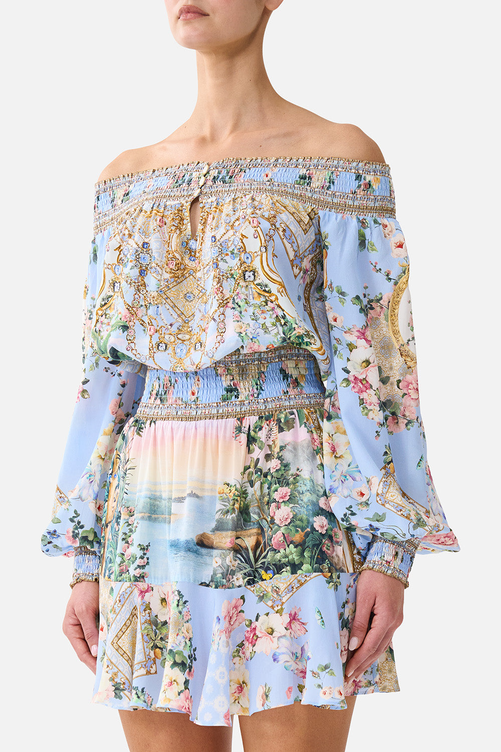 The CAMILLA OFF SHOULDER SHORT DRESS SISI SOCIETY
